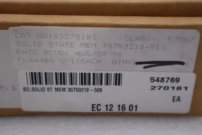 NEW IN BOX HONEYWELL 30750218-010 MEMORY BOARD 12KROM 1K RAM STOCK G627