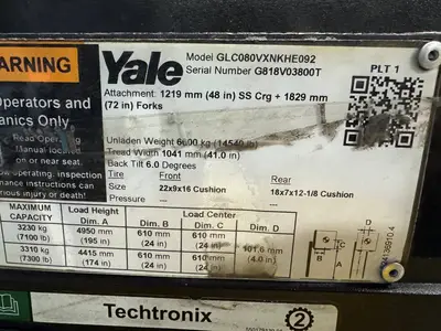 Used 2019 YALE GLC080VX Misc Forklifts Minnesota US | Birnstengel Equipment #1550224