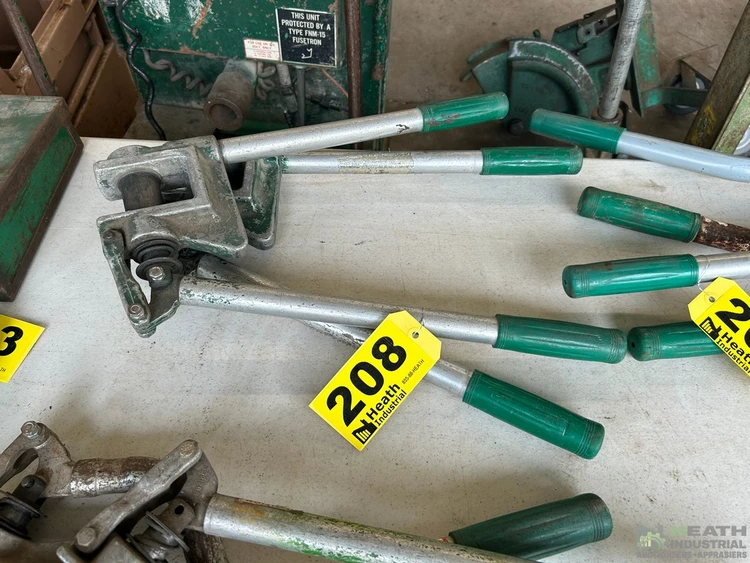 Used _UNKNOWN_ (2) GREENLEE STUD PUNCHES Hand Punches Illinois US | Heath Industrial Auction Services #1379672