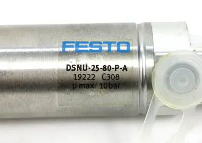 Festo DSNU-25-80-P-A Pneumatic Cylinder, 25mm Bore, 80mm Stroke