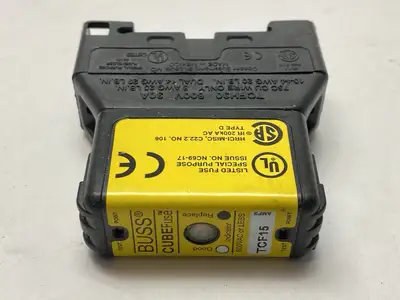 Used Cooper Bussmann Low-Peak CUBEFuse Time Delay Fuse 15A 600VAC w/ TCFH30 Base Fuses Michigan US | Maverick Industrial Sales #1401956