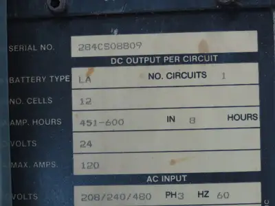 Hobart 600C3-12 Accu-Charger 24V Forklift Battery 451-600Ah 208/240/480V 3Ph