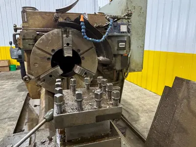 12.5" HOLLOW SPINDLE WARNER & SWASEY MODEL 4A (M-3580) SQUARE HEAD & 12' EXTENDED BED TURRET LATHE: YOBRO #24423