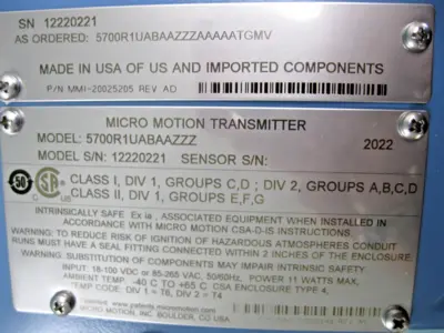 NEW Micro Motion 5700 R1U ABAAZZZ AAAAATGMV