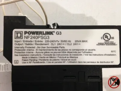 Square D NF240PSG3 Powerlink G3 Controller Power Supply 220-240V in 24V out