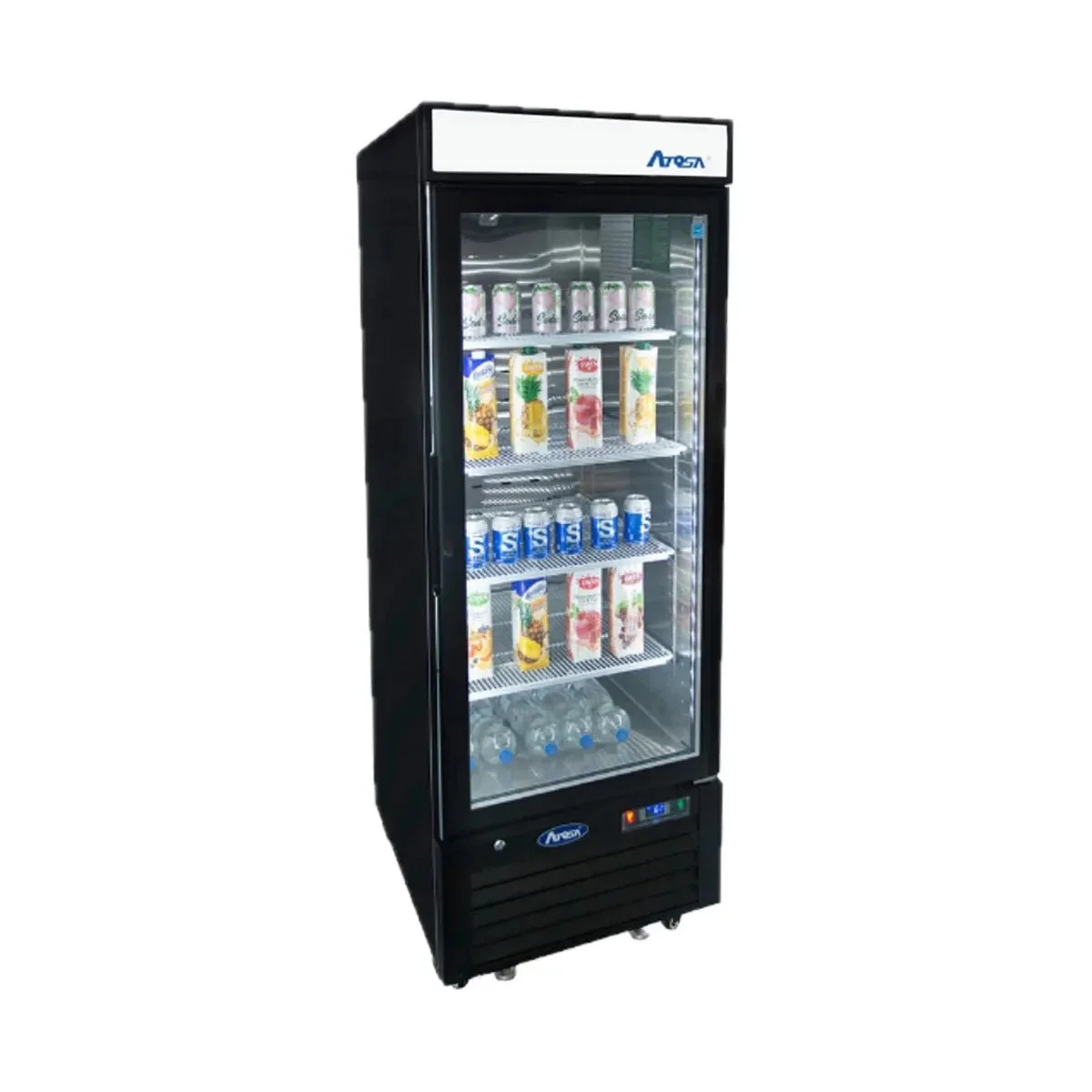 New | in-Stock Atosa New Atosa MCF8726GR Bottom Mount (1) Glass Door Merchandiser Refrigerator 8.3 Cu Ft - Black Display Refrigerators Illinois US | Falcon Restaurant Supply #1375486