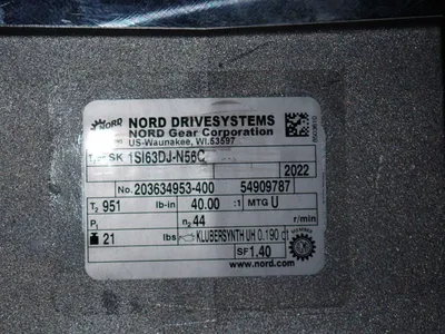USED NORD DRIVE SYTSEMS SK 1SI63DJN56C