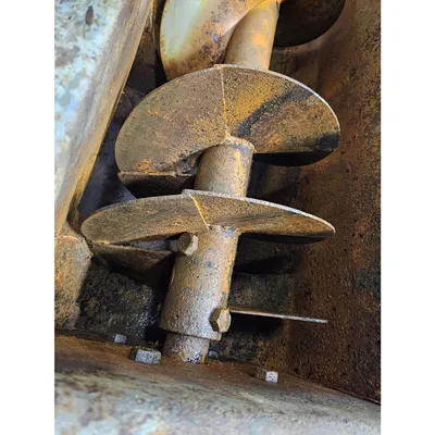 Used 12" Dia. X 17' Long Industrial Carbon Steel Screw Auger Conveyor