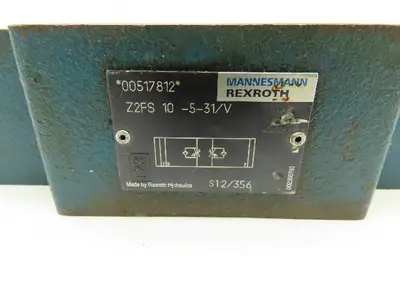 Rexroth Z2FS 10-5-31/V Hydraulic Throttle/Check Sandwich Valve Z2FS 10  LOT OF 2