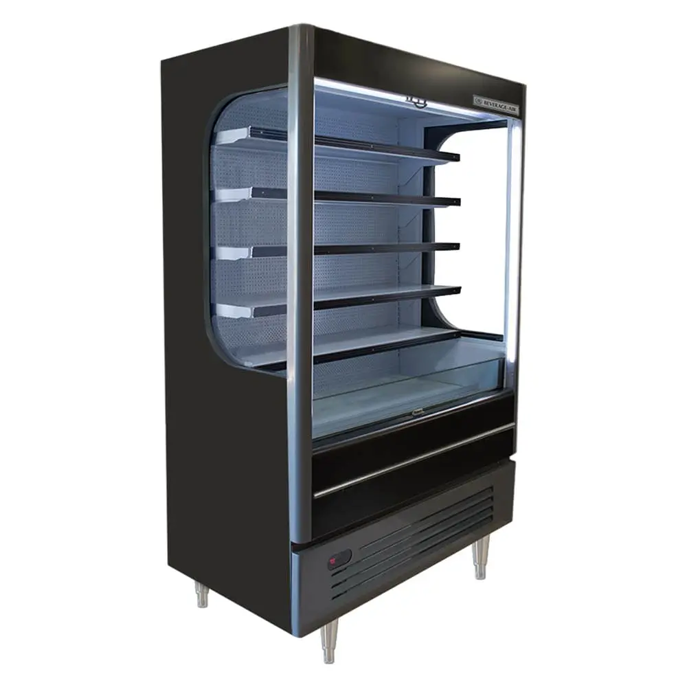 Beverage-Air VMHC-18-1-B 52" Vertical Open Air Cooler W/ (6) Levels - Black, 115v