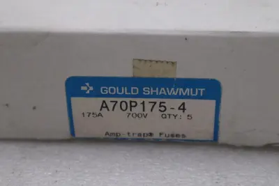 BOX OF 5 GOULD SHAWMUT A70P175-4 Amptrap Semiconductor Fuse New Stock GF-351A