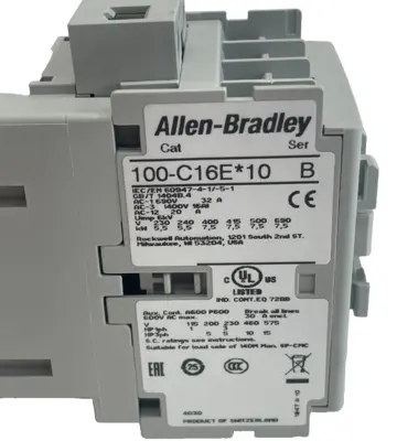 ALLEN BRADLEY 100-C16EJ10 CONTACTOR SER. B 24V DC 100C16EJ10 NEW, SURPLUS