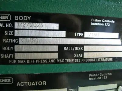 NEW Fisher Controls V150