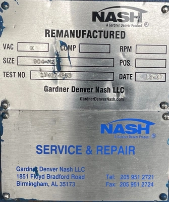 Nash Vacuum Pump Model 904-M2 Remanufactured