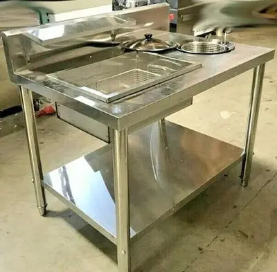 NEW Breading Table Fried Food Prep Breader Station Chicken Fish Vegetable Fry