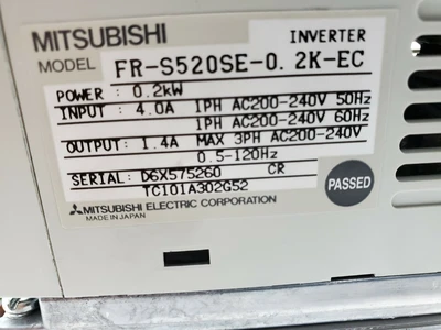 USED Mitsubishi FR-S502SE-0. 2K-EC + FFR-S520S-14A-RFI FILTER
