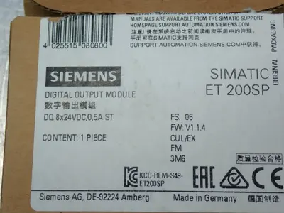 New | in-Stock SIEMENS 6ES71326BF000BA0 PLC Input & Output Ohio US | HGR 24 #901217