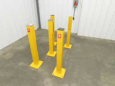 Safe ty 4RPE-42-DBL Stand Guardrail Post Double Rail End Post 4x4x42" Lot of 5