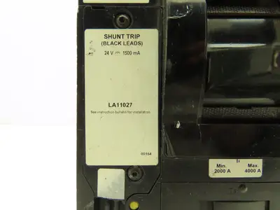 Square D LAP36400MTV6384 Circuit Breaker 3-Pole 400A 600V Shunt Trip Gray Face