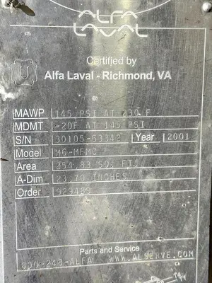Used ALFA-LAVAL M6-MFMC Heat Exchangers Quebec CA | Carter-Wilson Equipment Services #1371640