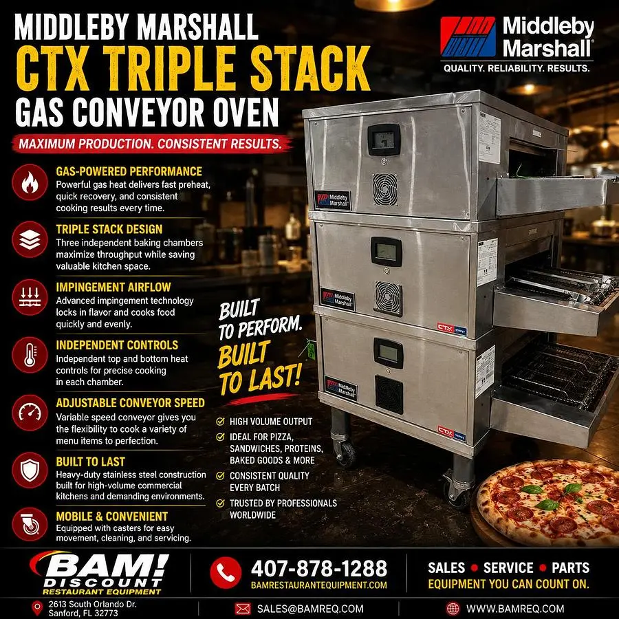 Used MIDDLEBY MARSHALL DZ33T Conveyor Ovens Florida US | BAM Discount Restaurant Equipment #1283082