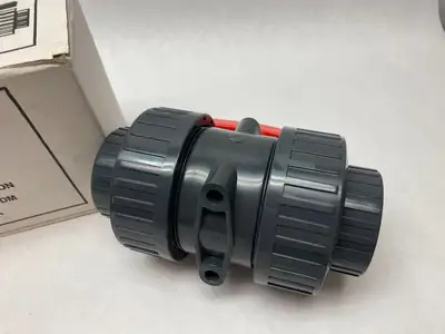 DN50 | 2" Double Union Ball Valve PVC-U, Teflon Seat, EPDM Seals - New Other