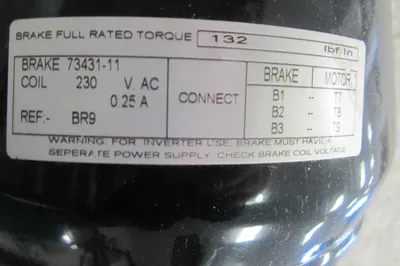 NEW BROOK CROMPTON/INVENSYS CAT. # 090W001018 MOTOR 3/4 H.P.