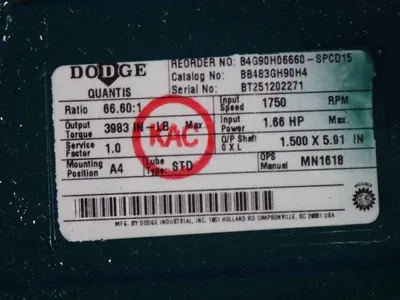USED DODGE BALDOR BB483GH90H4