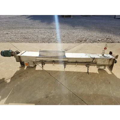 Used Stainless Steel Continuous Ribbon Mixer 10" Diameter x 8 ft Length