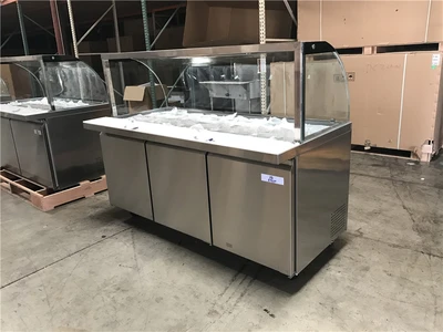 171-0230 72" Self Contained Cold Salad Bar Buffet Table