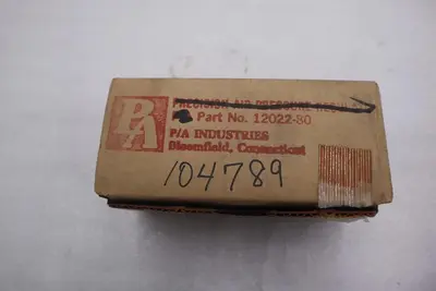 NEW IN BOX P/A INDUSTRIES PNEUMATIC PRESSURE REGULATOR 12022-80 STOCK K-3537