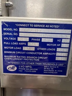LVO model FL36ET SS Tray Washer