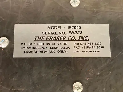 Used ERASER IR7000 Misc Electrical & Power Parts Ohio US | Surplus Asset Holdings #1241352