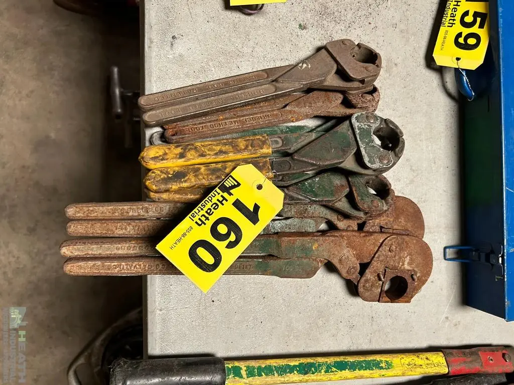 Used _UNKNOWN_ ASSORTED ELECTRICAL CONDUIT CRIMPING TOOLS Crimpers Illinois US | Heath Industrial Auction Services #1379687