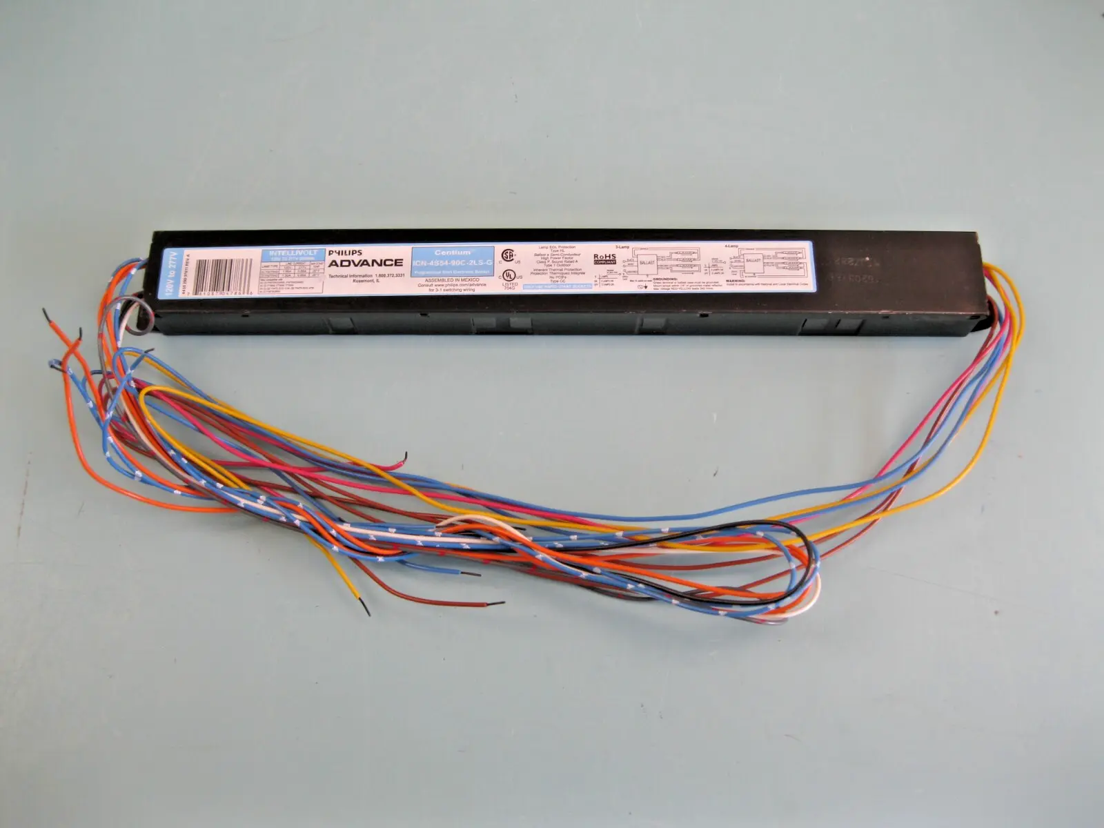 NEW Philips Advance Centium ICN-4S54-90C-2LS-G Lighting Ballast 120V-277V F19