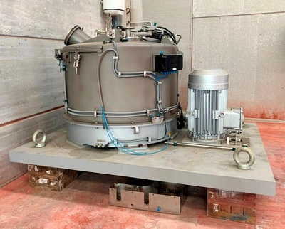Krauss-Maffei VZU 125/2.5 ATEX perforate basket centrifuge, 316L SS.