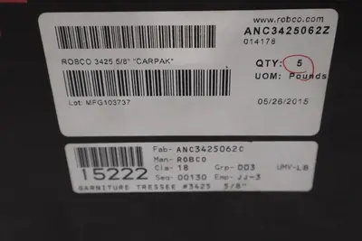 ROBCO ANC3425062Z 3425 5/8" CARPAK 5 POUNDS - NEW IN BOX - STOCK GF856