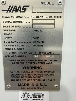2004 HAAS EC-400 Horizontal Machining Centers (CNC) | CNC EXCHANGE (9)