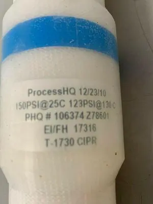 USED ADVANTAPURE APSM-P-1500 2" X 27" FLEXIBLE SILICON HOSE 123/150PSI