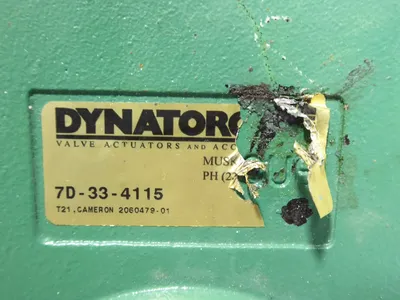 Dynatorq 7D-33-4115 Worm-Gear Valve Actuator 60:1 Ratio Used