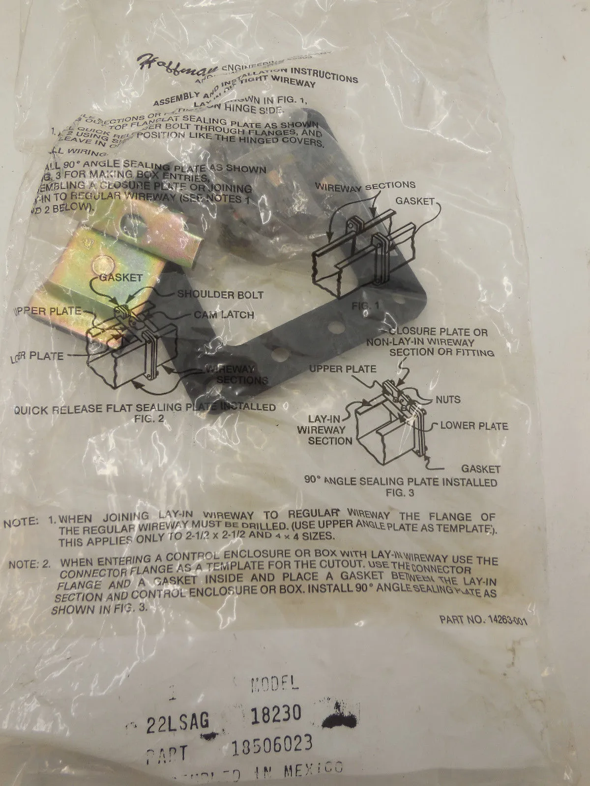 3 NEW HOFFMAN 18230 WIREWAY SEAL PLATE