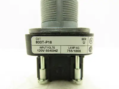 Allen Bradley 800T-P16 Pilot Light 30mm Pushbutton No Lens with 120V Transformer