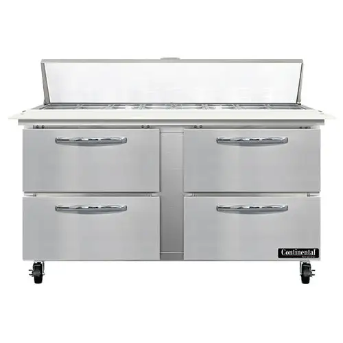 Continental SW60N16C-D 60" Sandwich/salad Prep Table W/ Refrigerated Base, 115v