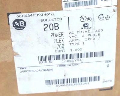 NEW ALLEN BRADLEY 20BC3P5A0AYNANA0 POWERFLEX 700 , 5HP