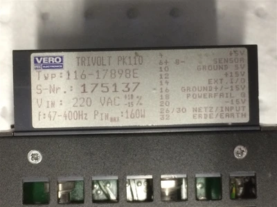 USED VERO ELECTRONICS PK110   VERO TRIVOLT    -POWER SUPPLY