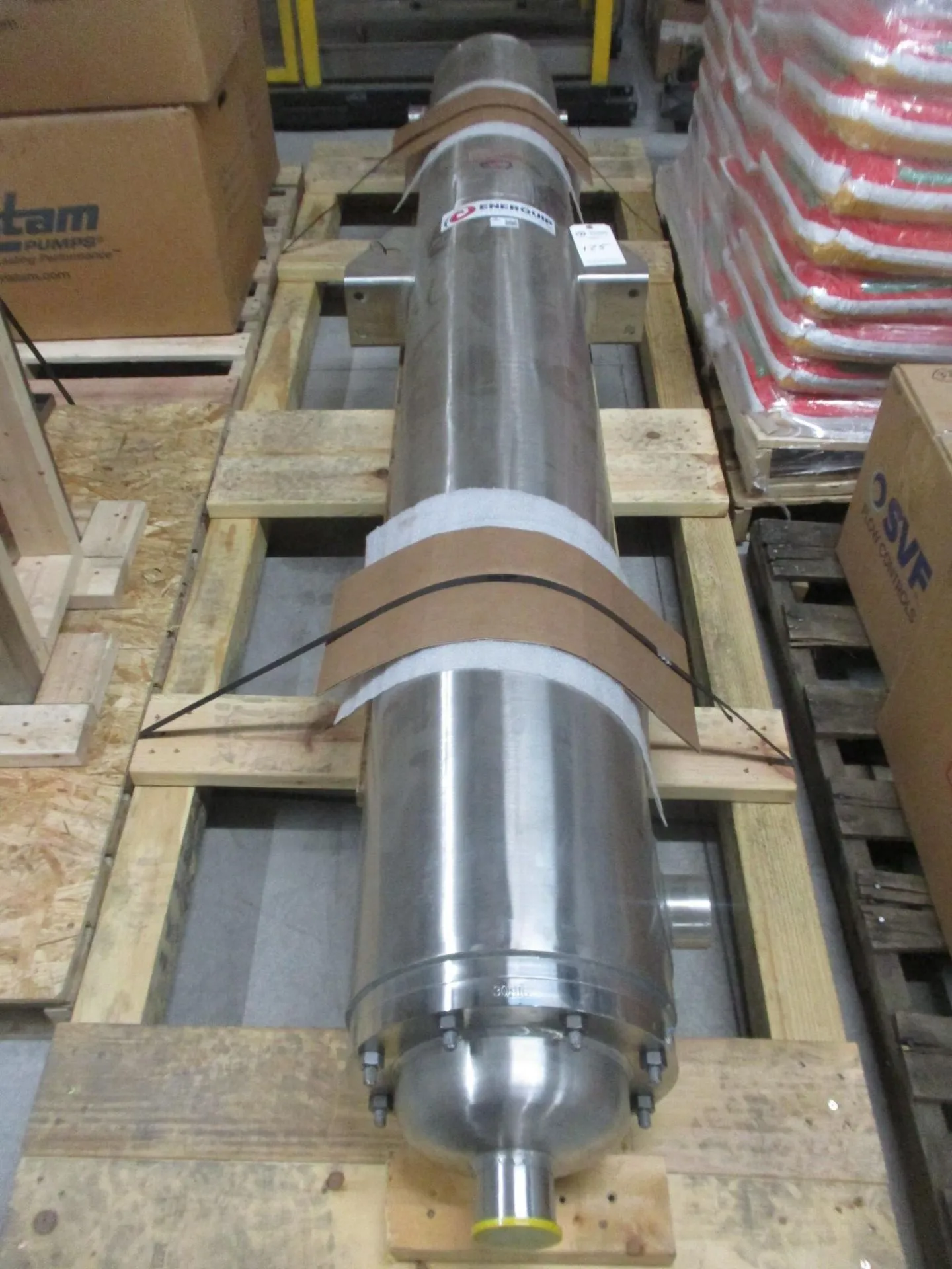 USED ENERQUIP 85 SQ.FT. ENERQUIP SANITARY, SHELL and TUBE HEAT EXCHANGER
