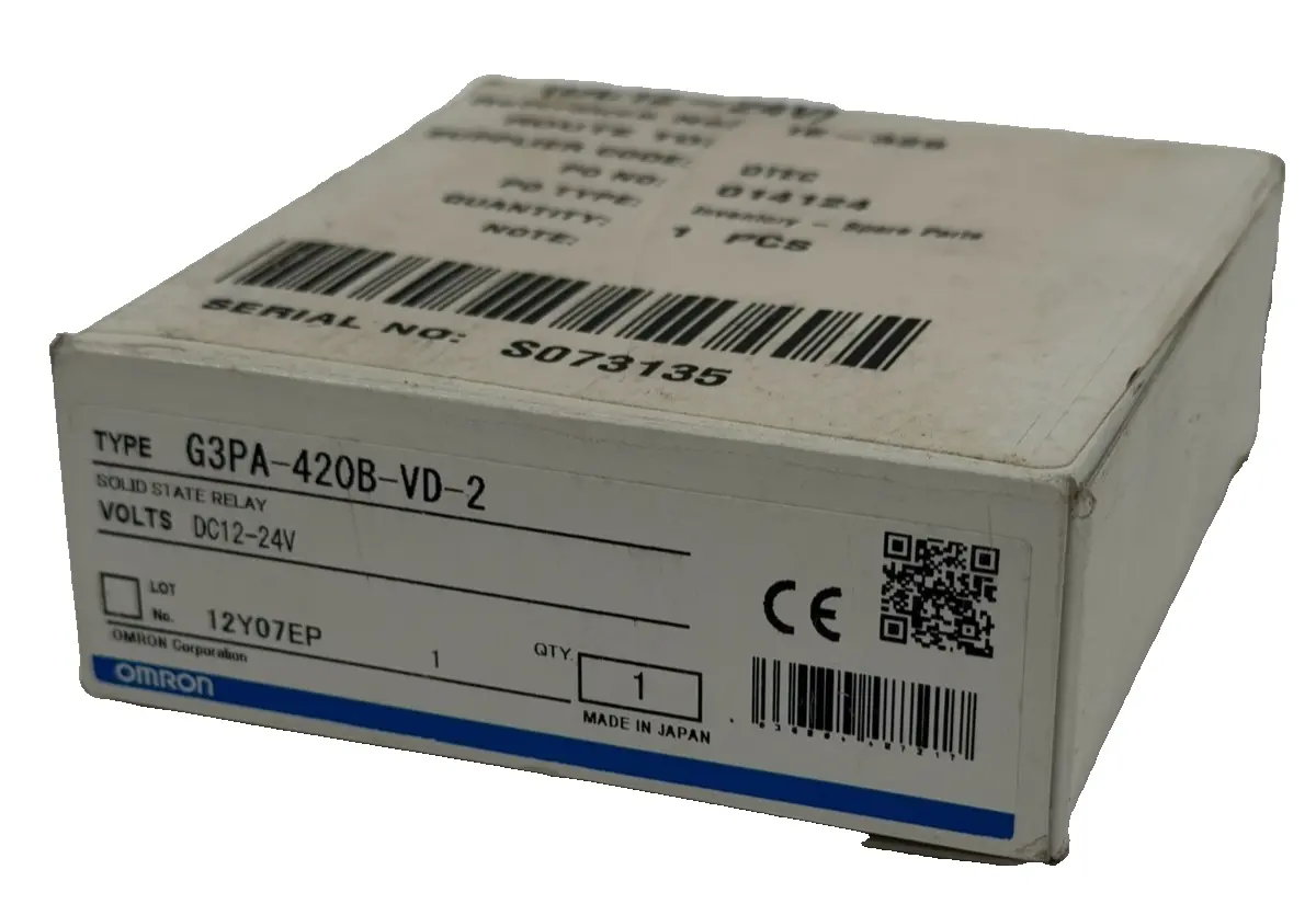 NEW OMRON G3PA-420B-VD-2 SOLID STATE RELAY 12-24V G3PA420BVD2