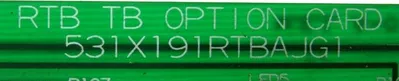 USED GENERAL ELECTRIC 531X191RTBAJG1 RTB TB OPTION CARD