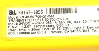 USED STI OPTOFENCE OF4600-50 SERIES LIGHT CURTAIN 70157-1095