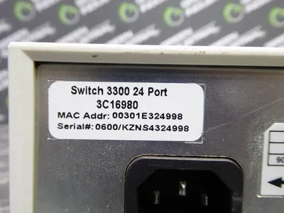 3Com 1698-010-000-6.00 SuperStack II Switch 3300 24 Port Ethernet Hub Used